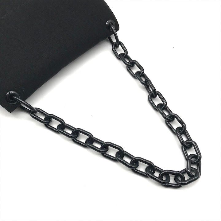 美品 PRADA プラダ 三角ロゴ ナイロンキャンバス プラチェーン