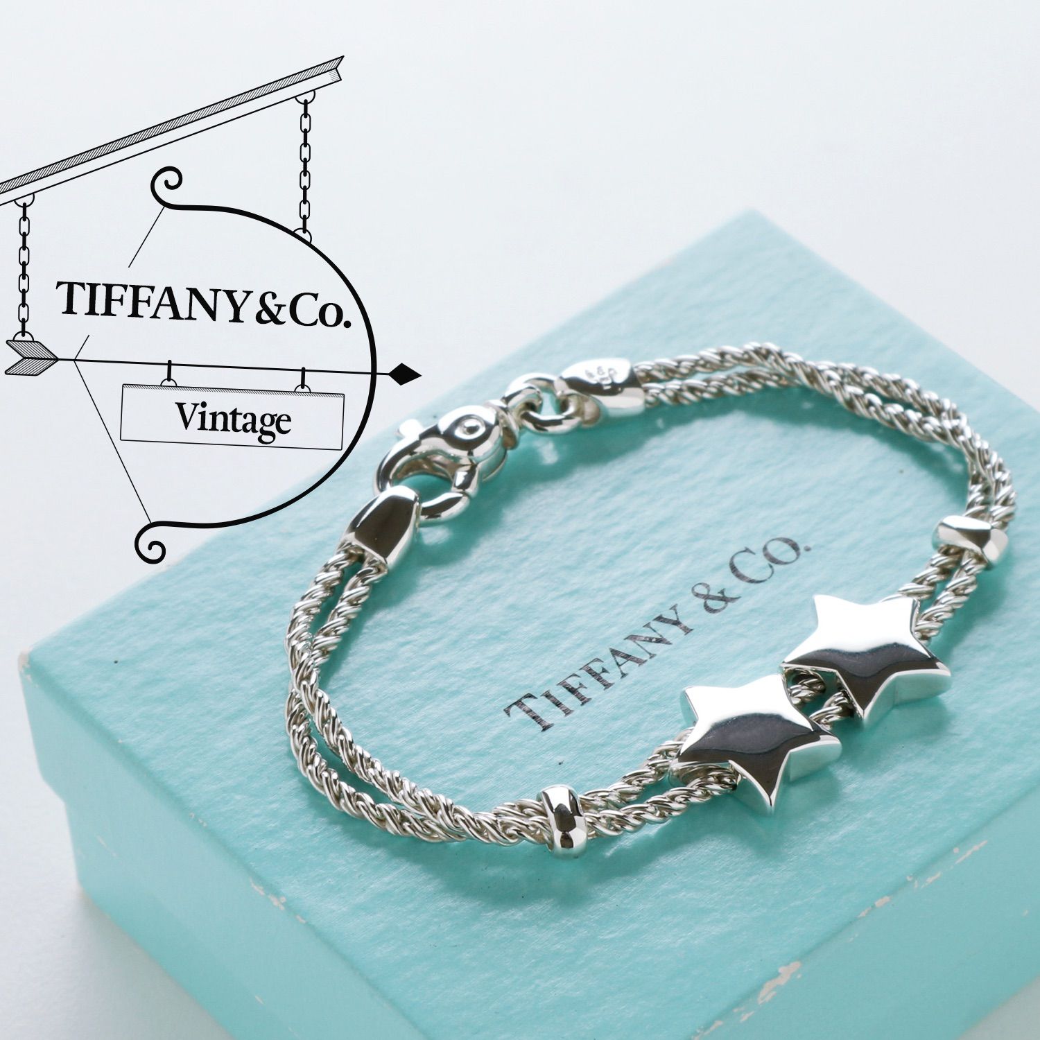 美品 ティファニー TIFFANY&Co. ヴィンテージ ツイスト ロープ スター