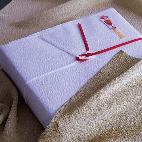 風呂敷 ふろしき エコバッグ 68cm 二巾 正絹うずらちりめん 色の彩時記 木箱入 亜麻色