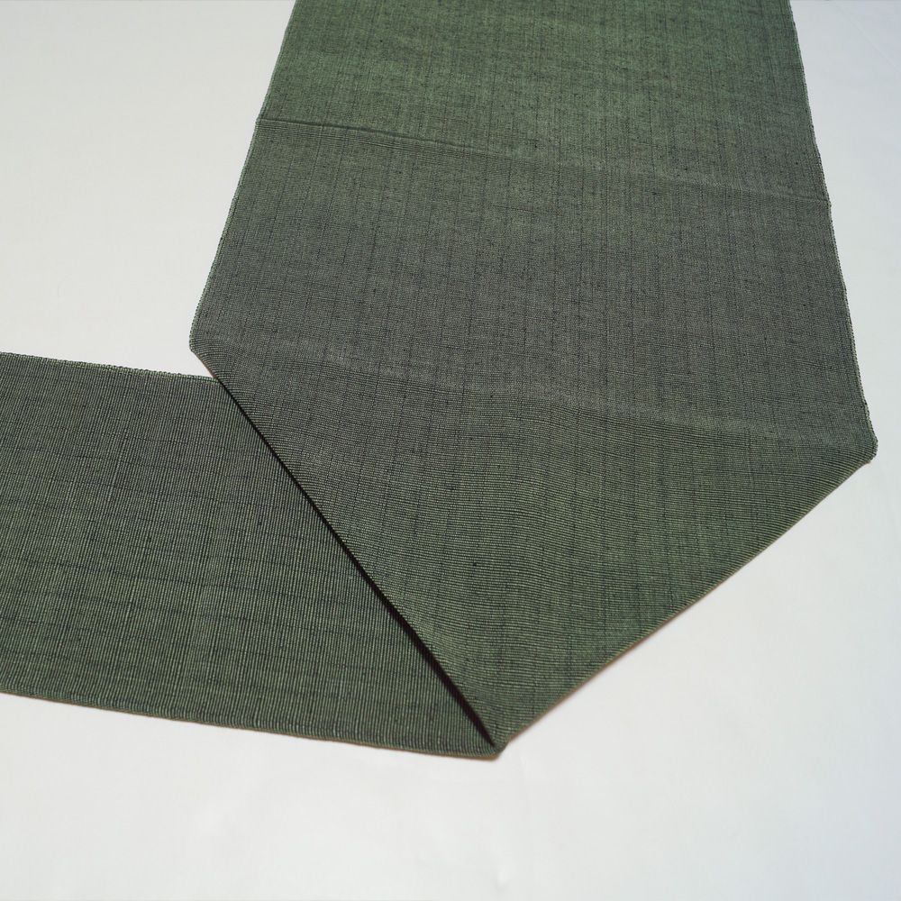 首里花織 八寸名古屋帯 未使用品 美品 証紙付き 【 中古 名古屋帯 リサイクル 名古屋帯 中古 カジュアル リサイクル着物 帯 リサイクル 名古屋 帯 花織 首里織 単衣 正絹 お太鼓柄 きもの天陽】