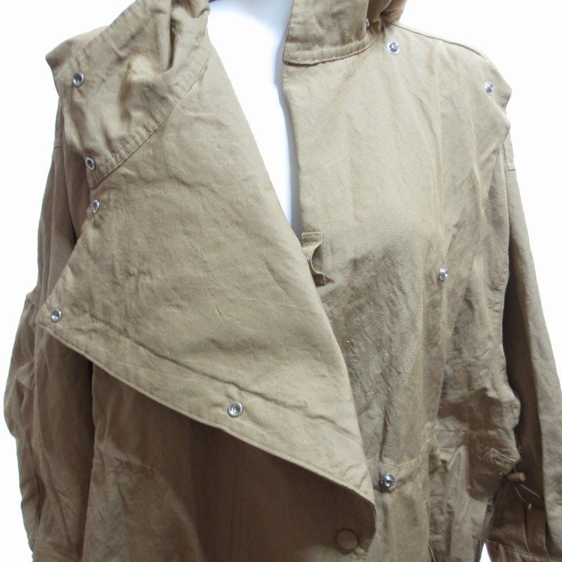 ライト WRYHT 23SS ASYMMETRY FRONT ANORAK COAT アシンメトリーアノラックコート ロング ジョー取り扱い キャメル系 1 Sサイズ 231WT-DR03 BL2 GULLKHAN_COM