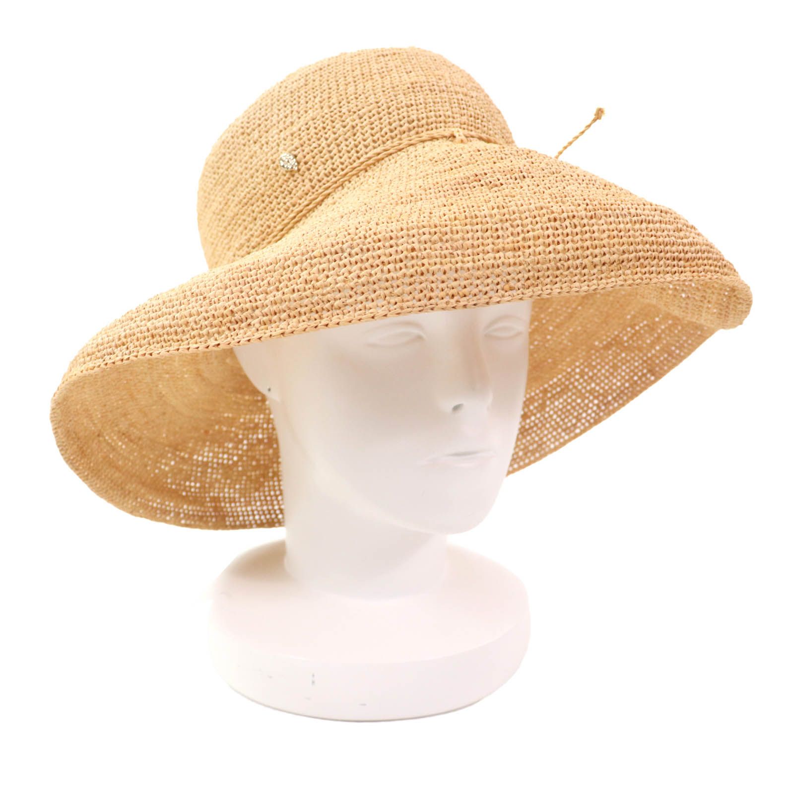 キジマタカユキ 麦わら帽子 ロープ紐付き ラフィアハット22ss