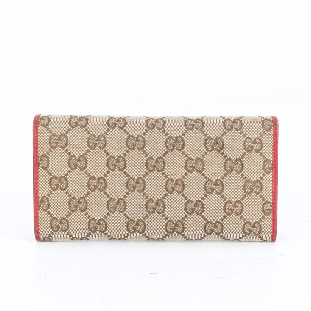 グッチ コントロールカード付 GG キャンバス レザー 長財布 ロング ウォレット ブラウン 346058 二つ折り メンズ EUE CT6-8