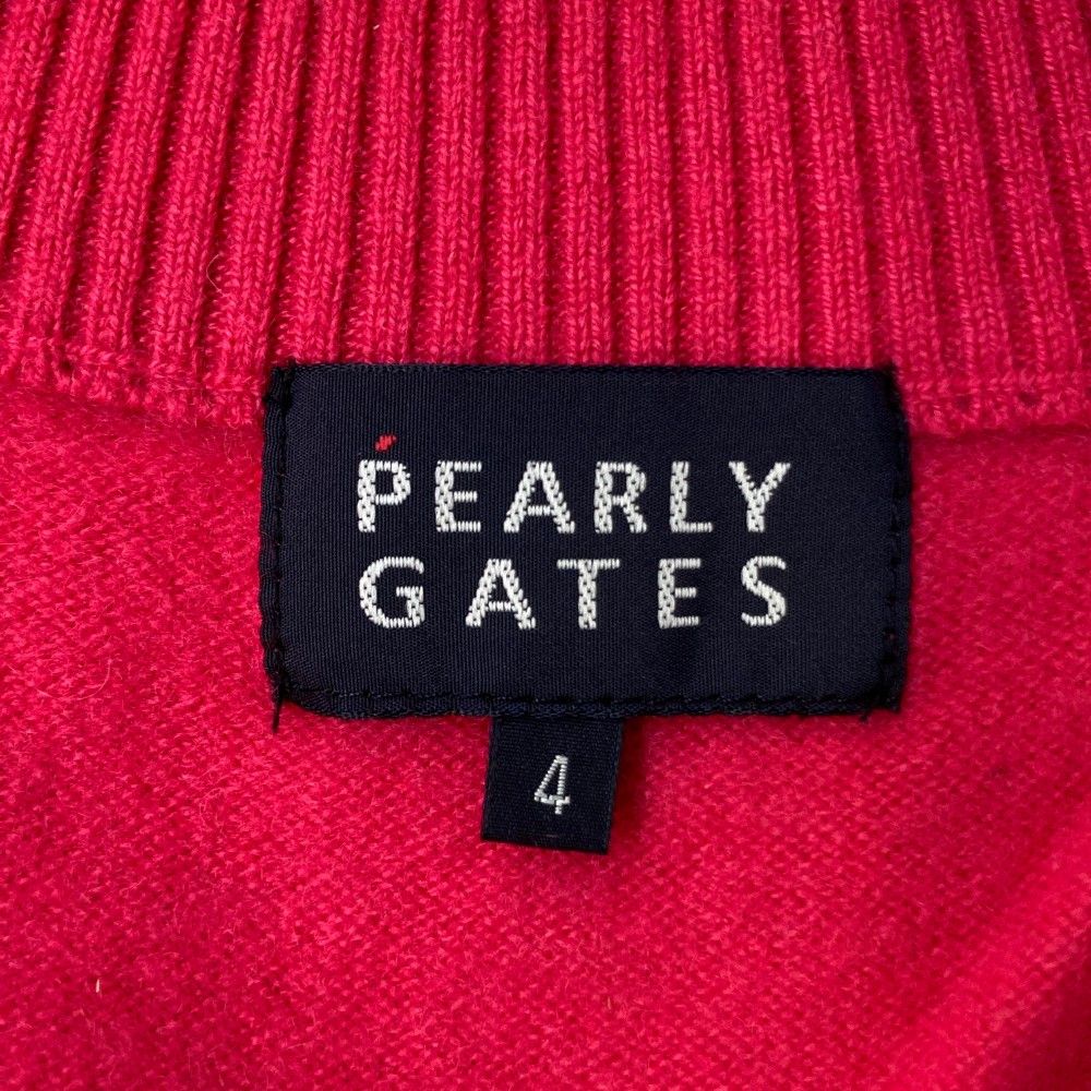 サイズ：4 PEARLY GATES パーリーゲイツ ; ニットジップジャケット カシミヤ  ホワイト系 [240101406520] ゴルフウェア メンズ ストスト サイズ：4 PEARLY GATES パーリーゲイツ ニットジップジャケット