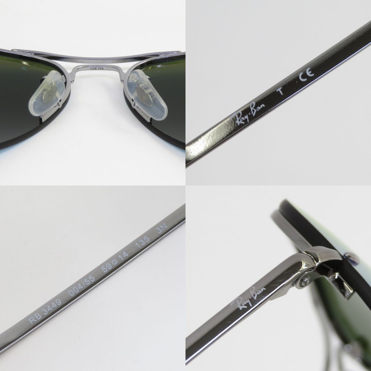 RayBan レイバン ミラー アビエータータイプ RB3449 004/55