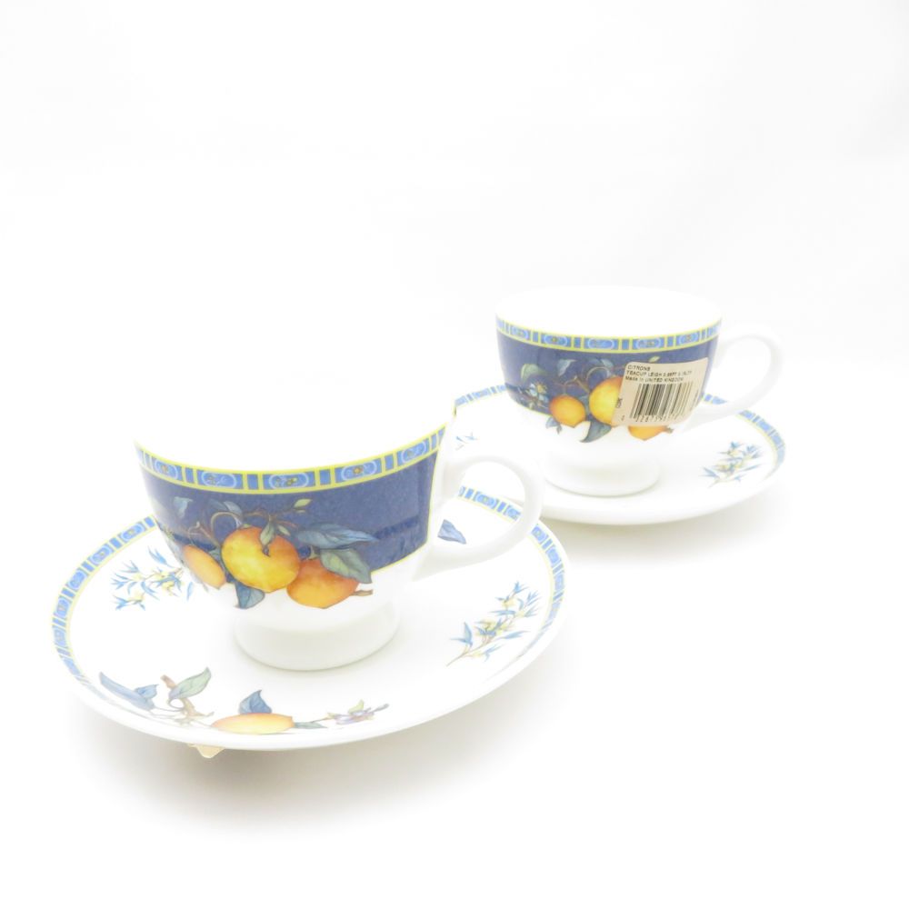 WEDGWOOD ウェッジウッド シトロン カップ＆ソーサー 2客 ペア ティー コーヒー リー SO3323L1