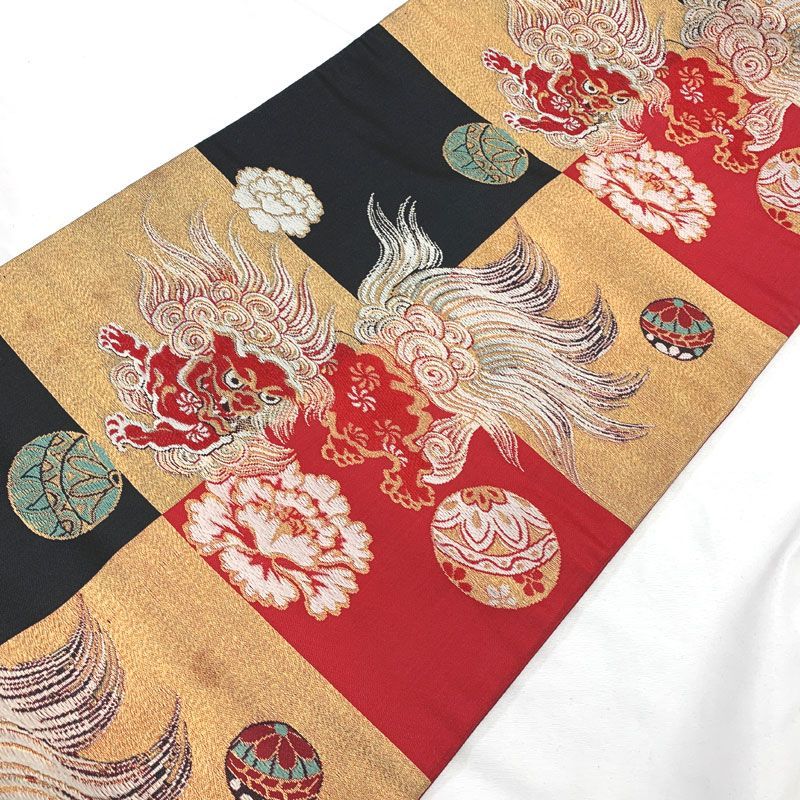 アンティーク　袋帯 30％OFF 袋帯 美品 秀品 桜 花弁 金銀糸 箔 銀色 六通 正絹 K30