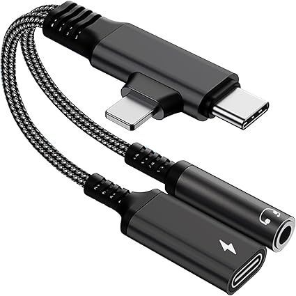 Topamz Type C/Phone to 3.5mm イヤホン 変換アダプター 4in1 【Phone 16 シリーズ 対応】 タイプc イヤホン 変換ケーブル 音楽聞きながら充電でき DAC搭載 PD急速充電 Phone イヤホンジャ