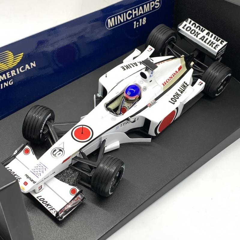新品 限定 ミニチャンプス 1/18 BARホンダ 2001 J.ヴィルヌーブ 【公式