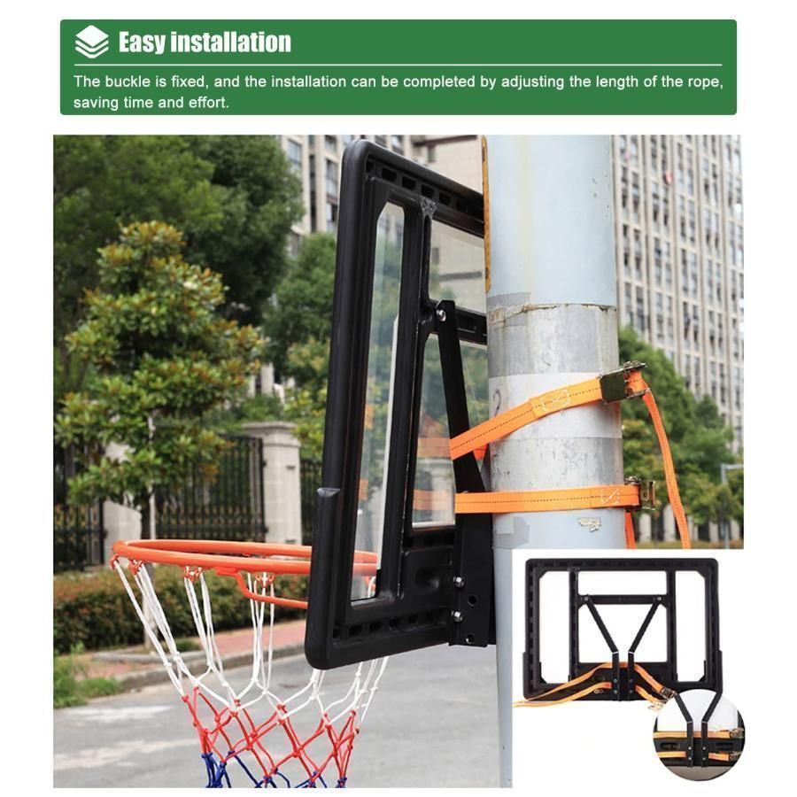フェンス|電柱|ポスト用に壁に取り付けられたバスケットボールフープ