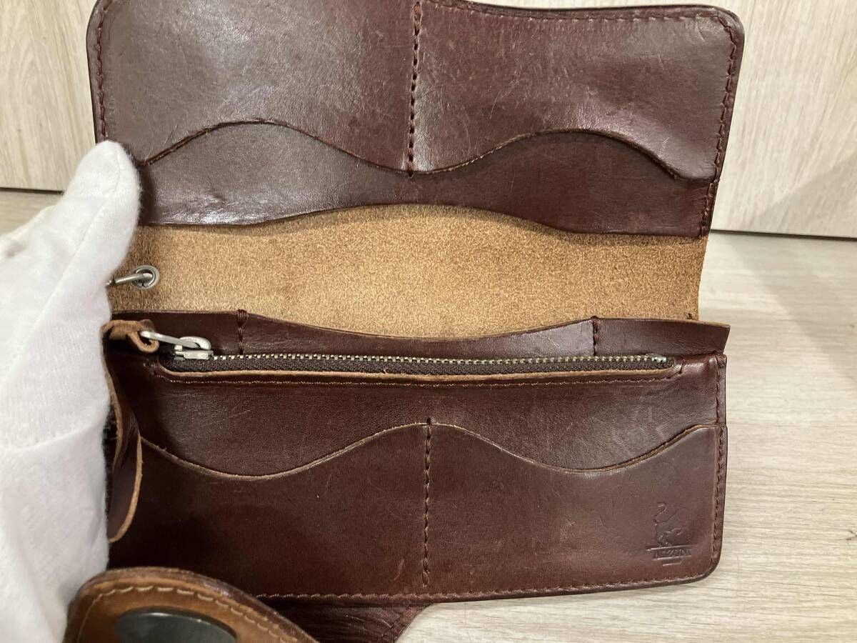 ALZUNI 長財布 ブラック ペイズリー アルズニ 財布 黒 レザー 総柄花柄