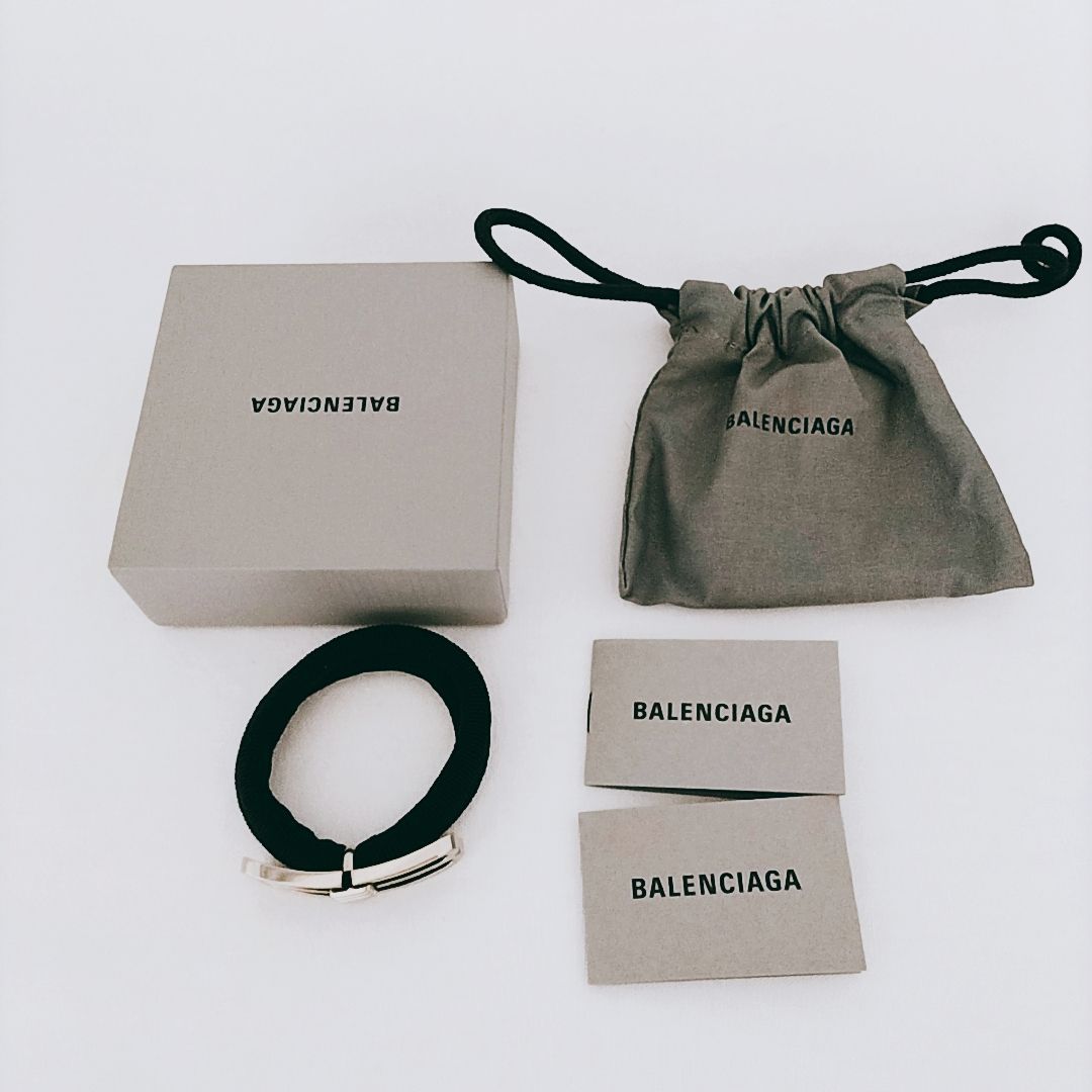 BALENCIAGA BBアイコンバレンシアガヘアゴム 新品未使用】BALENCIAGA BB アイコン バレンシアガヘアゴム