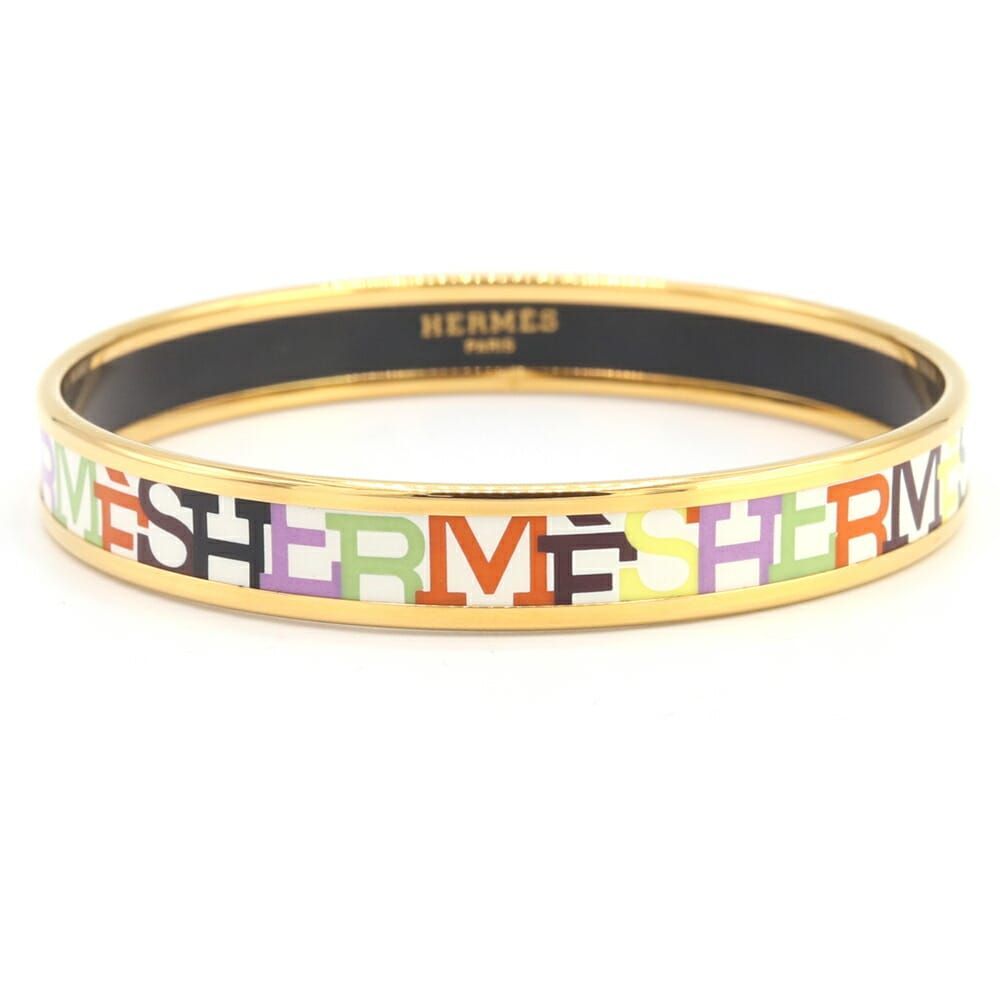 HERMES - 【中古】 エルメス バングル エマイユGM エナメル