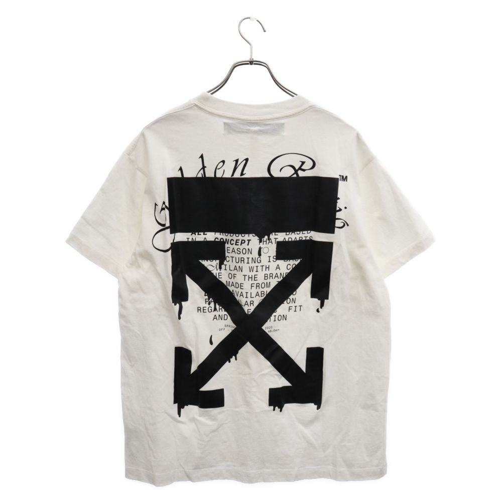 OFF-WHITE (オフホワイト) 20SS Dripping Arrows S/S Over Tee ドリッピングアローズショートスリーブ半袖Tシャツ 半袖カットソー OMAA038R20185005 ホワイト