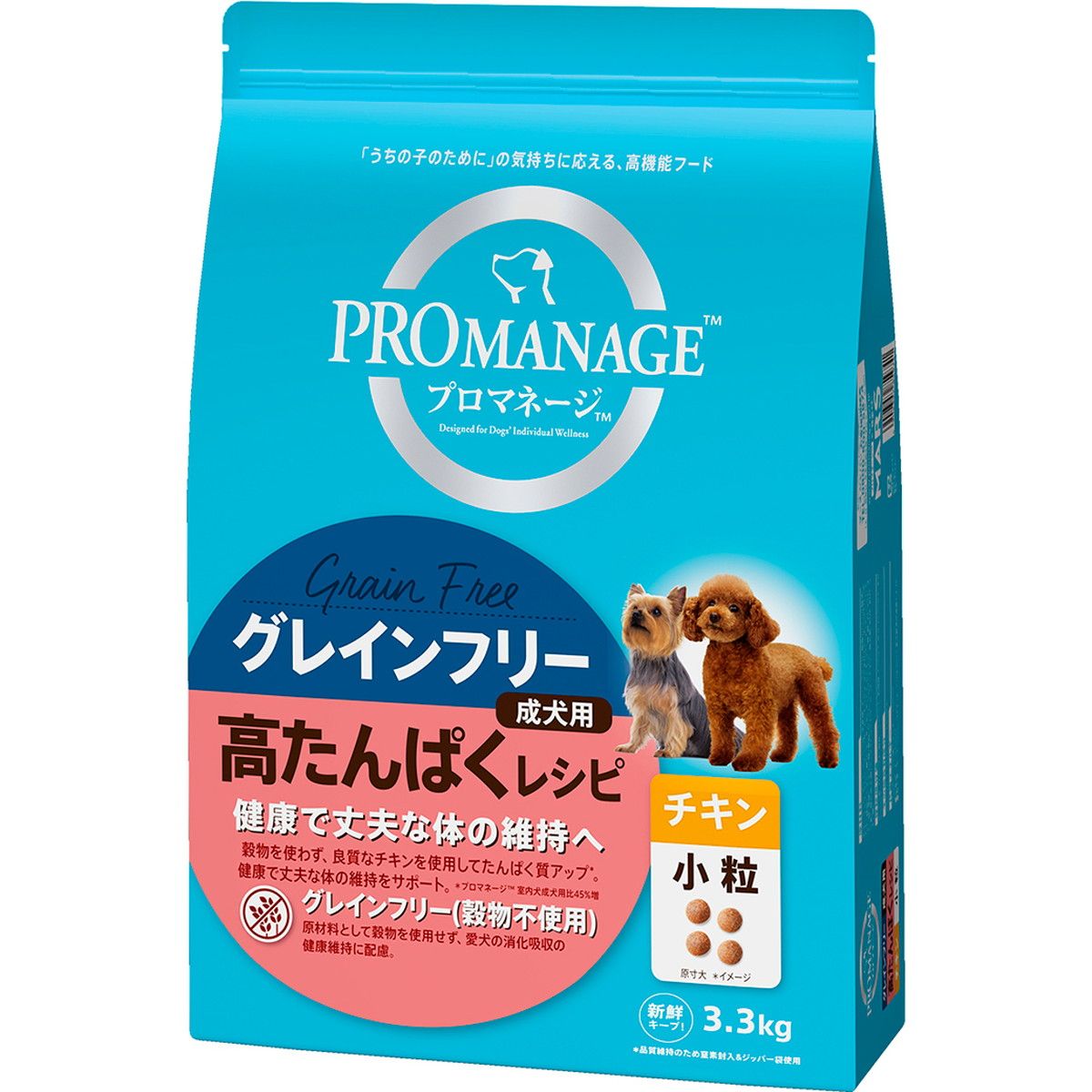 同梱不可 3個セット マースジャパンリミテッド プロマネージ成犬用高たんぱくレシピチキン小粒3.3kg