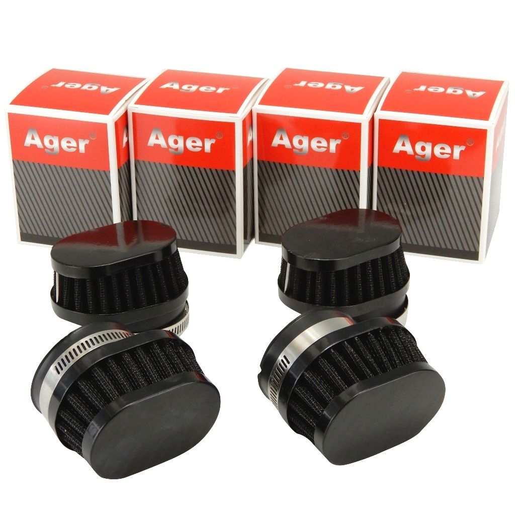 パワーフィルター 50mm ショート オーバル 4個 黒 500SS，750SS，ゼファー400，ゼファーχ，ZRX400，ZRX400，ZRXII，Z400GP，KH50