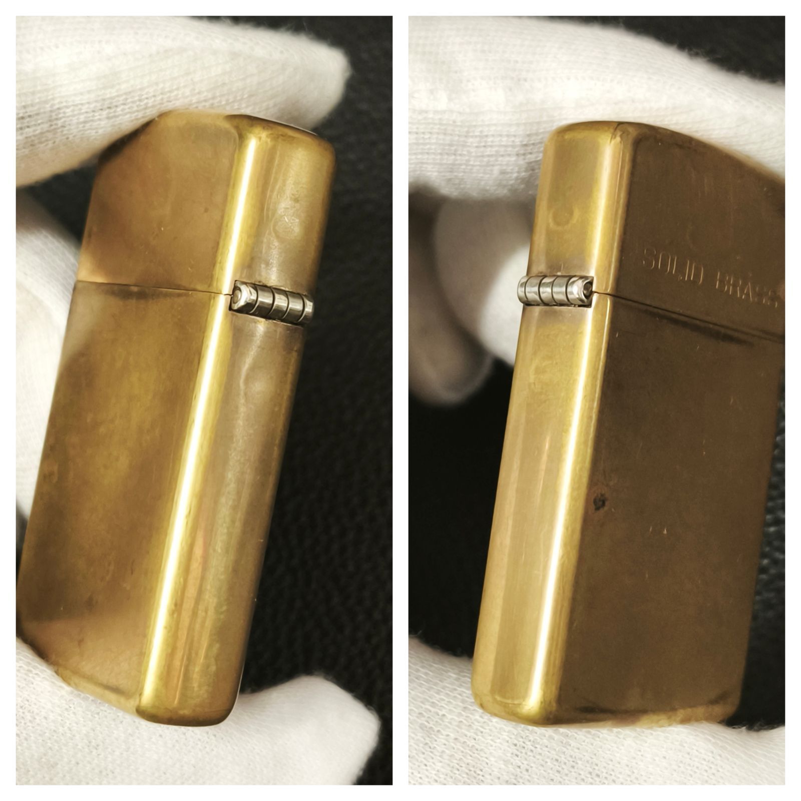 着火確認済み】1990年製 Zippo ジッポーライター SOLID BRASS 1932 