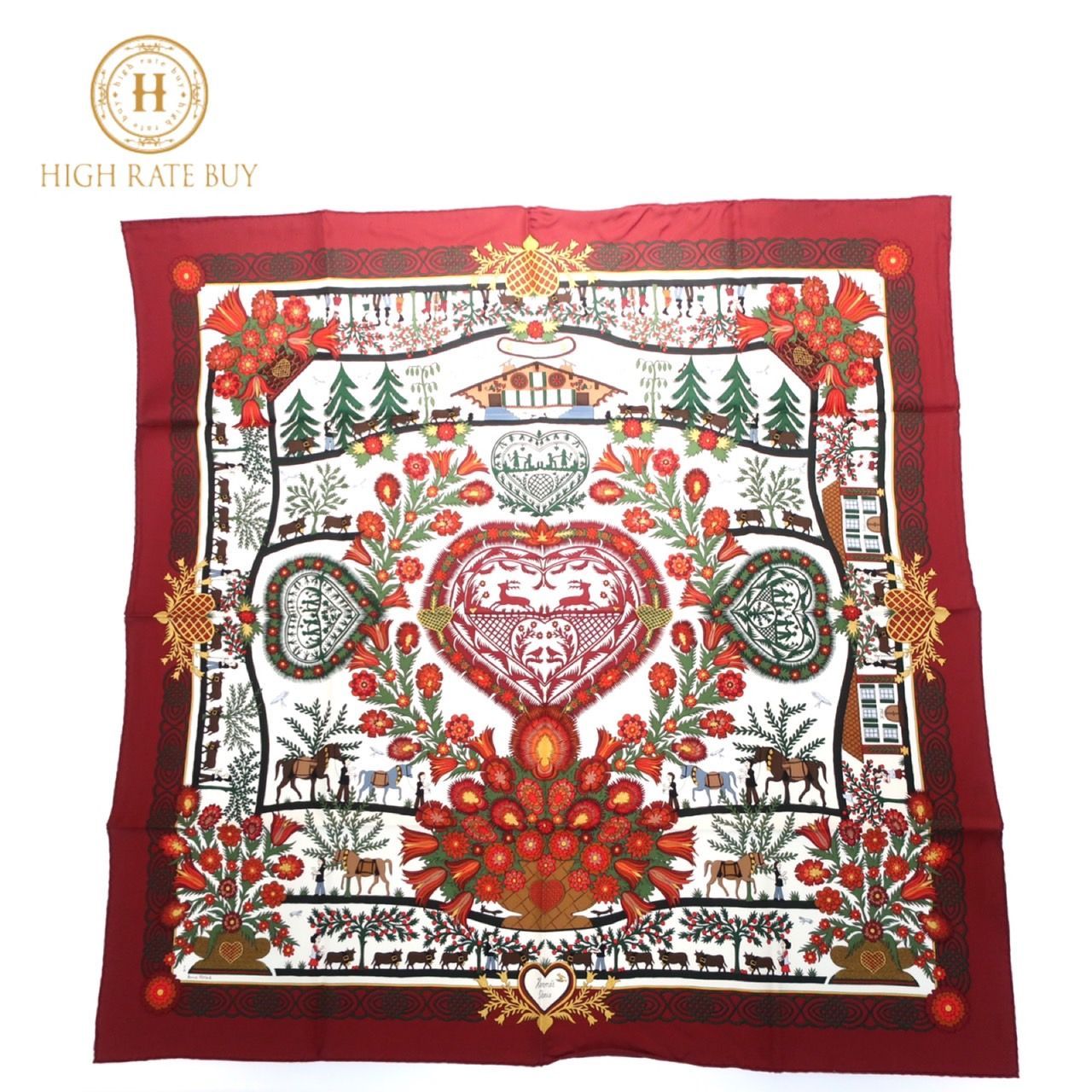 エルメス　カレ90 Decoupages デコパージュ HERMES エルメス スカーフ カレ90 『Decoupages（デコパージュ