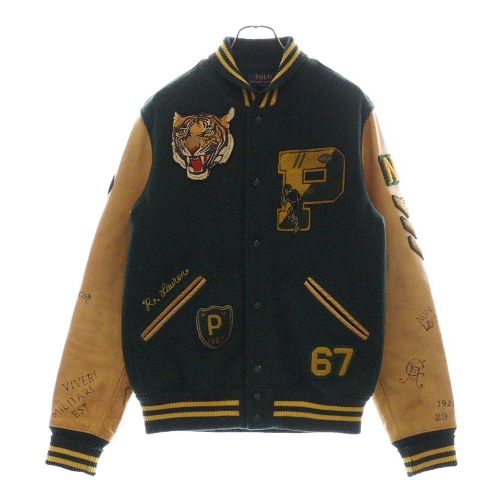 Polo Ralph Lauren:レザー スリーブ バーシティ ジャケット
