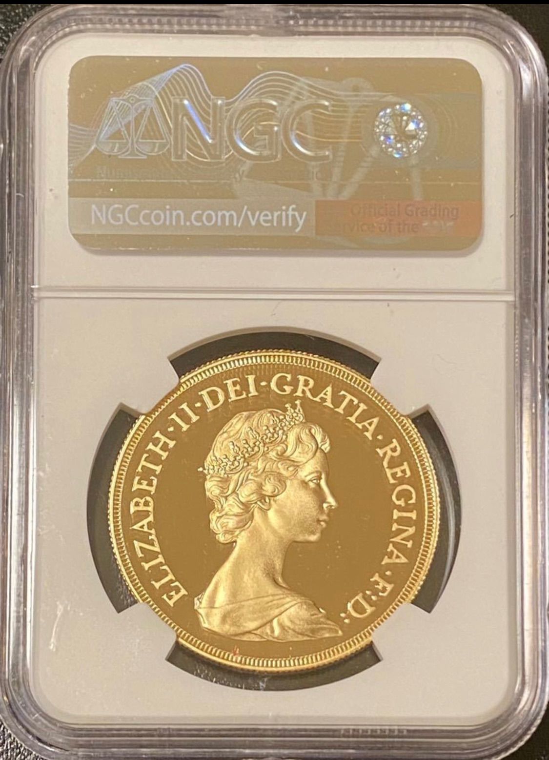 PR69 1981年 5P ソブリン 金貨 プルーフ ヤングエリザベス イギリス PCGS