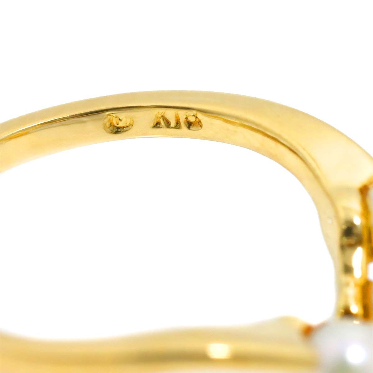 ミキモト MIKIMOTO 11号 リング ベビーパール 3.6mm K18 YG イエロー 