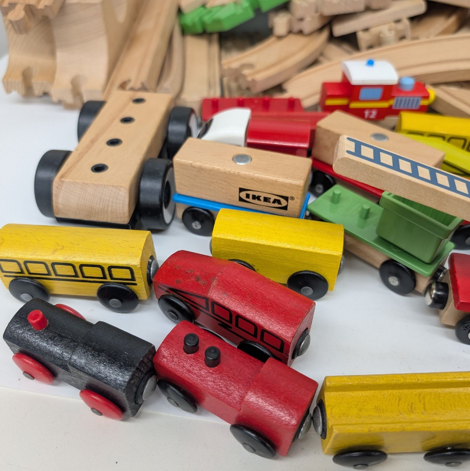 木製IKEA 大量 ブリオ木製 列車＆レールセットLILLABO 知育玩具