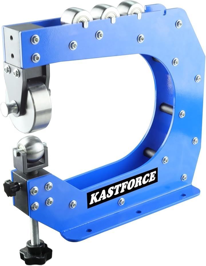 KASTFORCE KF5018 プロフェッショナル ベンチトップ イングリッシュホイール 12インチ 305mm スロートデプトフォーム 最大16 Ga 1.5mm 軟鋼