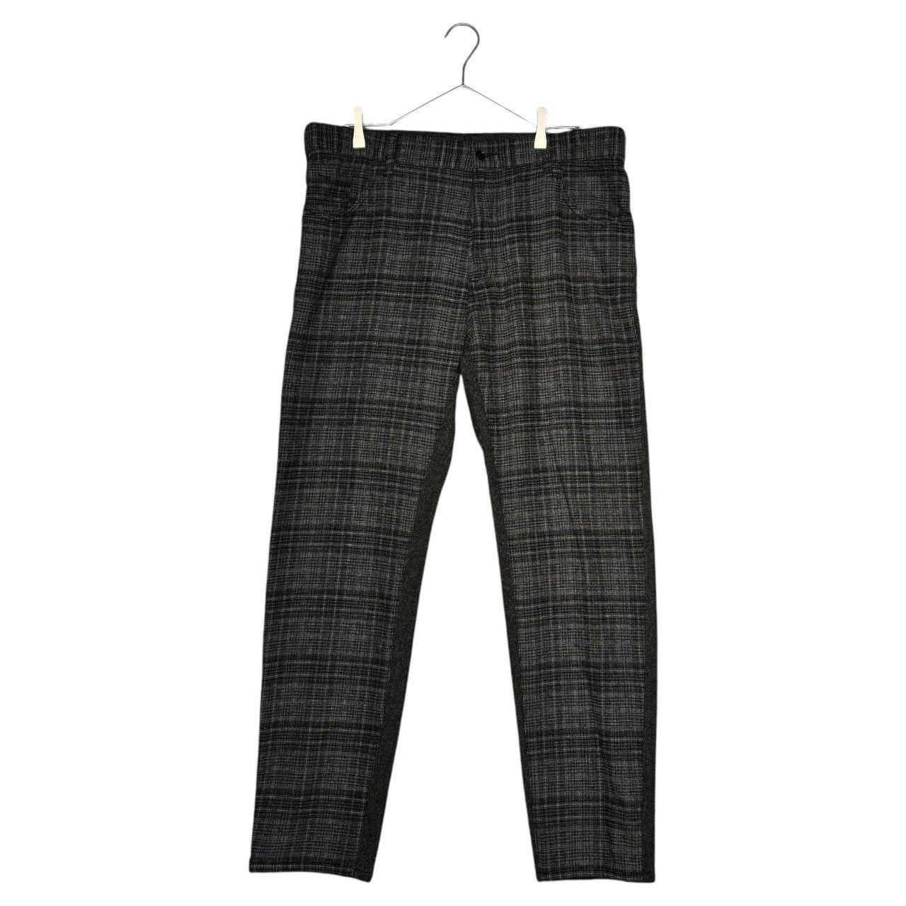 DOLCEu0026GABBANA(ドルチェu0026ガッバーナドルガバ) Wool check herringbone switching painter trousers ウール チェック ヘリンボーン 切替 へインター スラックス パンツ G3AFTX FC2CR