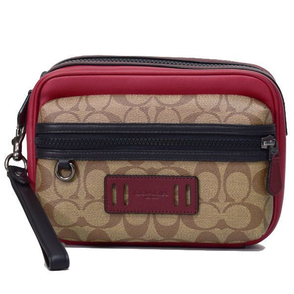コーチ バッグ COACH コーティングキャンバス スムースカーフレザー 