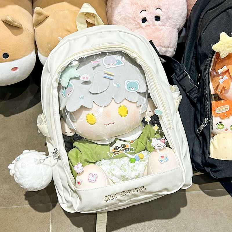 40cmぬいぐるみ用 痛バッグ リュックドール用バック 透明窓 軽量 痛