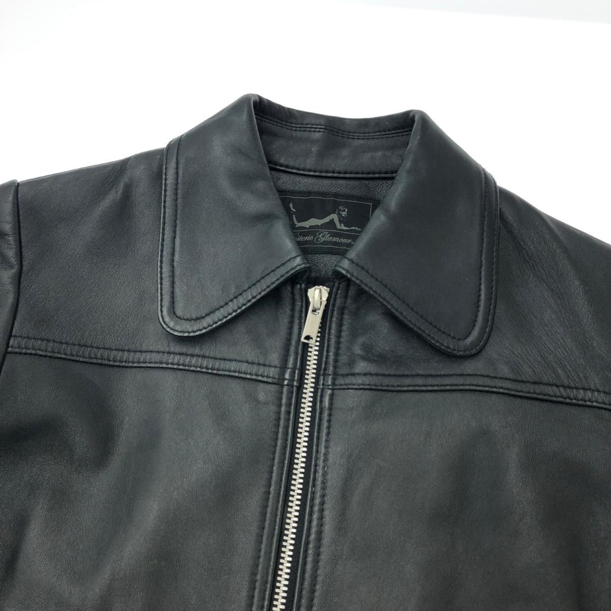 HYSTERIC GLAMOUR ヒステリックグラマー  レザージャケット サイズ:F  ブラック 羊革 レディース シングルライダース　241011010055 HYSTERIC GLAMOUR ヒステリックグラマー レザージャケット サイズ:F