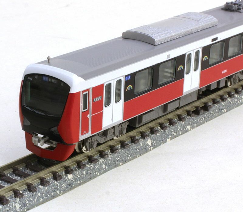 グリーンマックス Nゲージ 静岡鉄道A3000形  パッションレッド 2両編成セット  動力付き  30654 静岡鉄道A3000形（パッションレッド）2両編成セット（動力付き