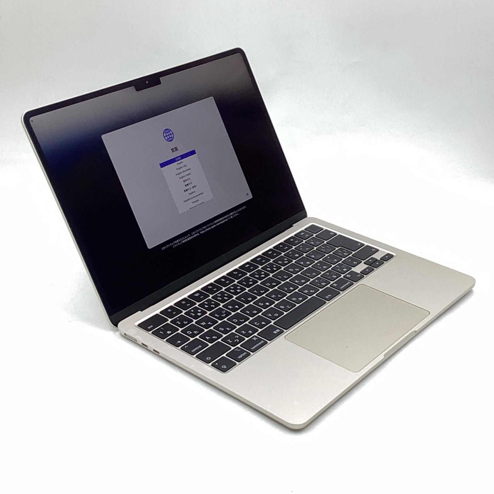 Apple MacBookAir M2 バッテリー95% スターライト 最速発送】Apple MacBook Air 2022 /M2 /8GB /256GB /スターライト