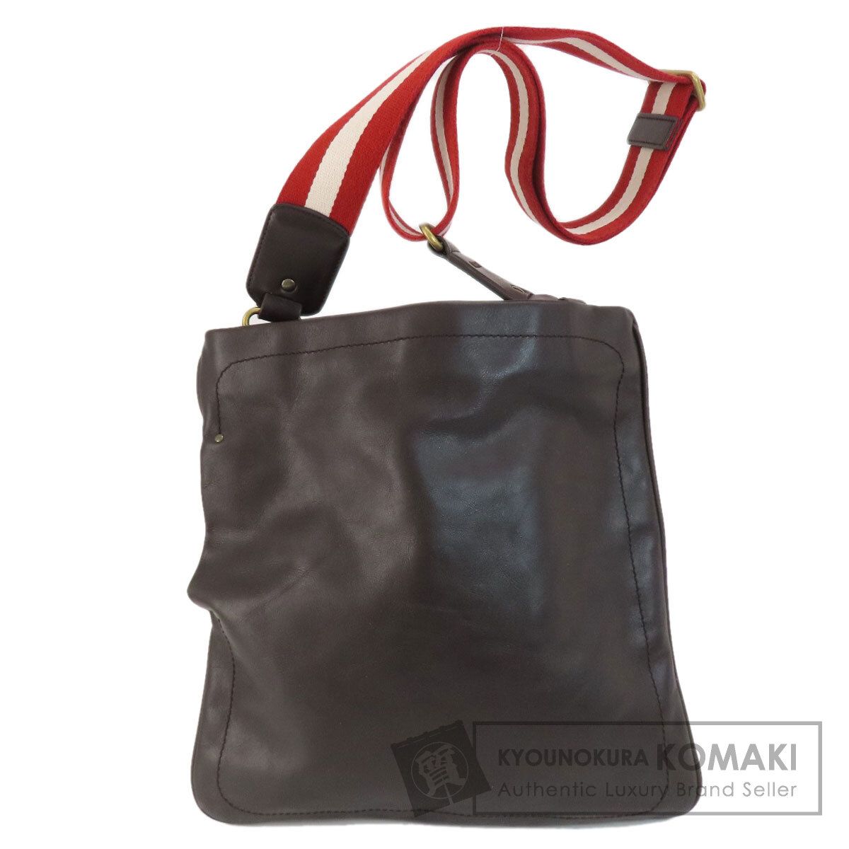 BALLY バリー ストライプショルダー ショルダーバッグ レザー 