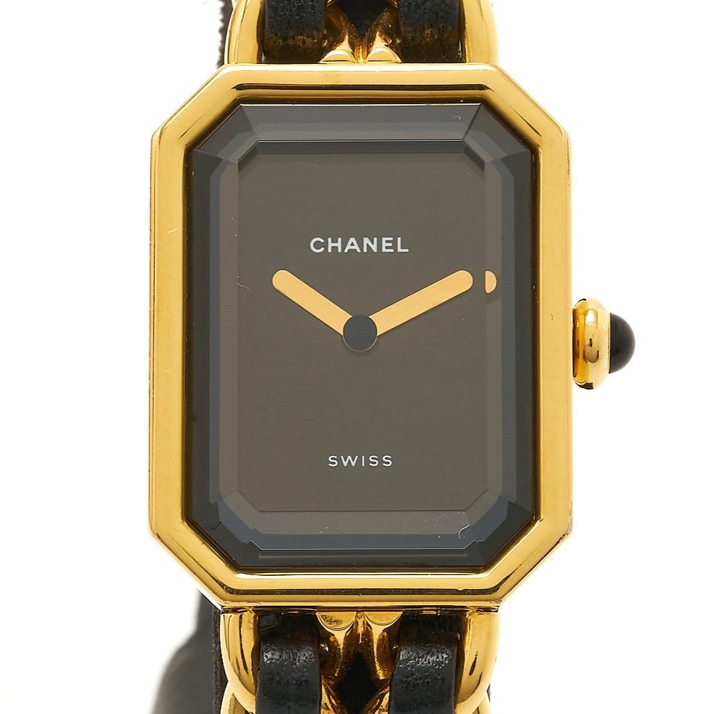 1円～ シャネル プルミエール M クオーツ SS レザー ブラック文字盤 腕時計 CHANEL 中古 T139 シャネル プルミエールM SS×レザー H0451 クォーツ - メルカリ