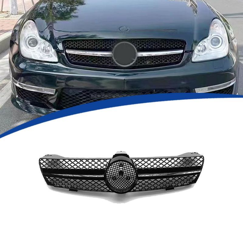 フロントグリル 男性用 AMGスタイル ベンツCLS W219 2005-2008年式対応 外装カスタム ABS製ss今週注目