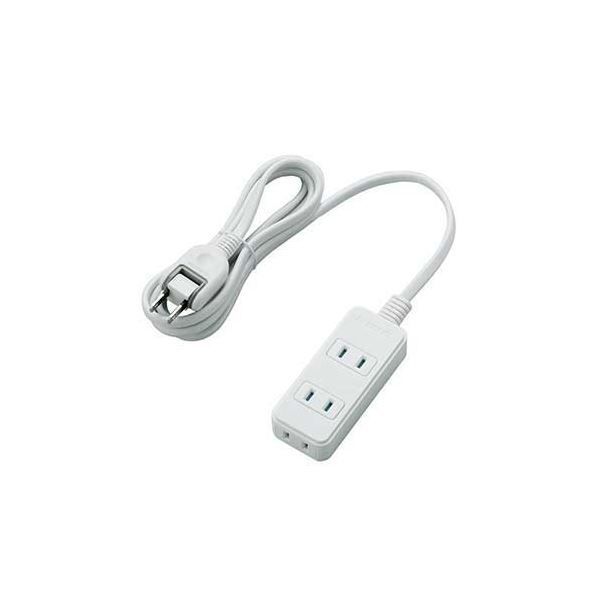 エレコム 電源タップ 3個口 2m T-ST02-22320WH 