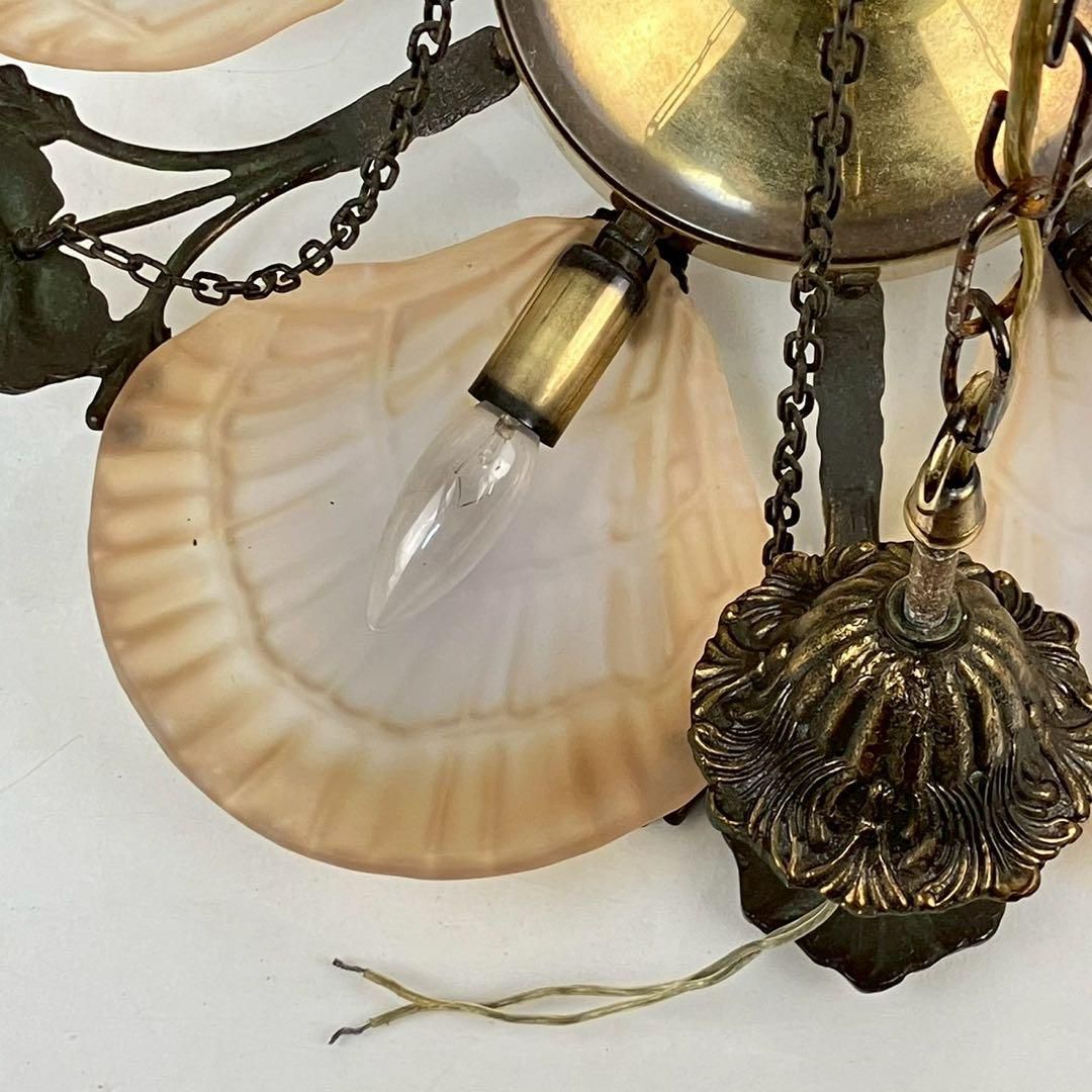 スペイン製 DAIKO シャンデリア 5灯 天井照明 レトロ アンティーク スペイン製 DAIKO シャンデリア 5灯 天井照明 レトロ アンティーク