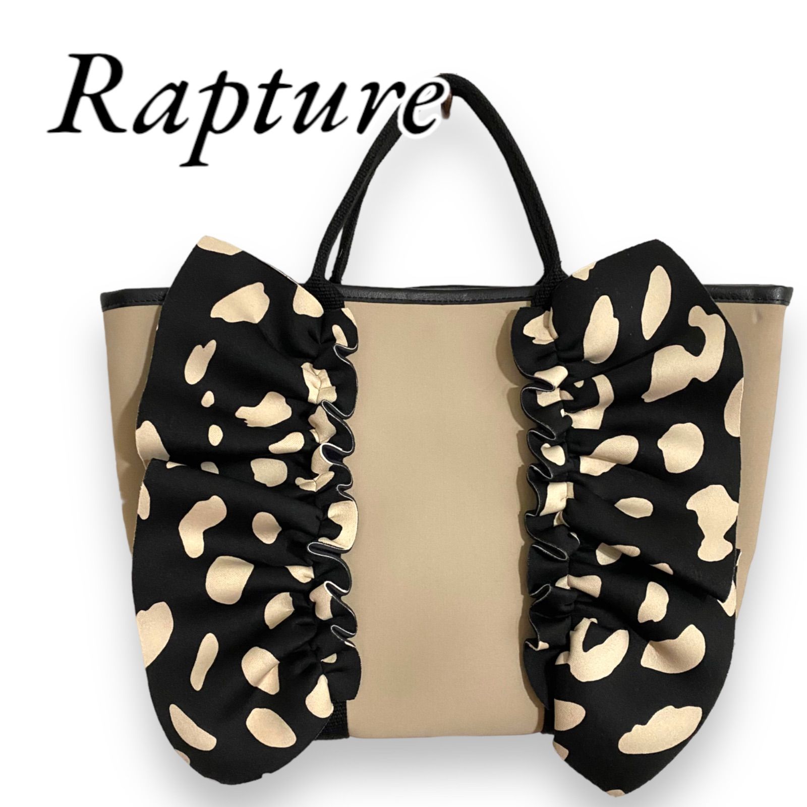 Rapture ラプチャー フリルトートバッグ ハンドバッグ ドット 