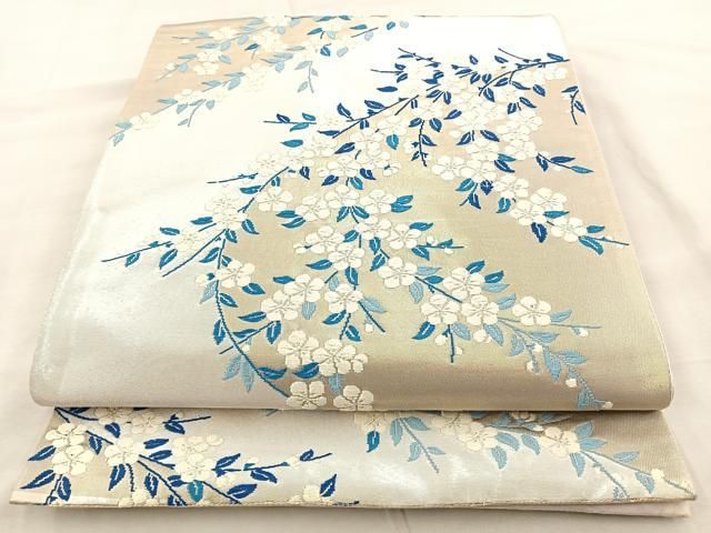 平和屋着物○六通柄袋帯 唐草花菱文 金糸 正絹 逸品 DAAT7871ob