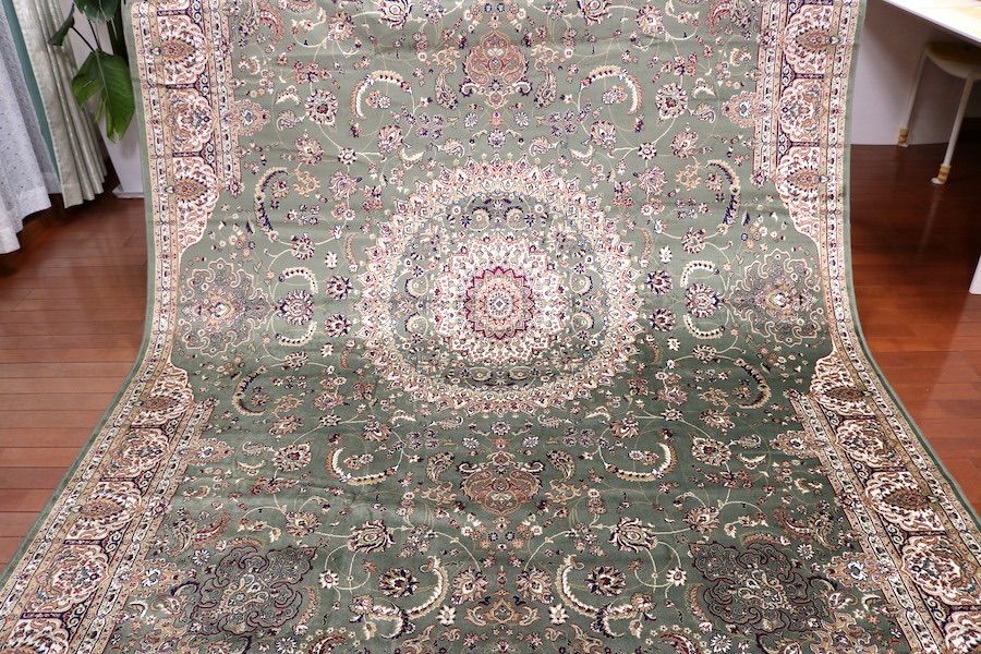 ペルシャ柄絨毯 200×290 新品未使用 6畳 大判ラグ カーペット 訳あり