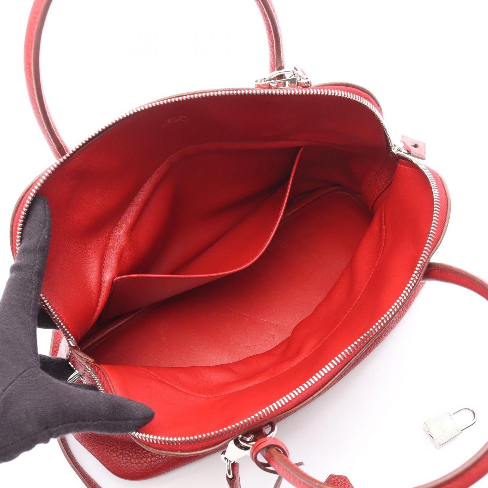 エルメス HERMES ハンドバッグ ボリード31 ルージュカザック レザー 