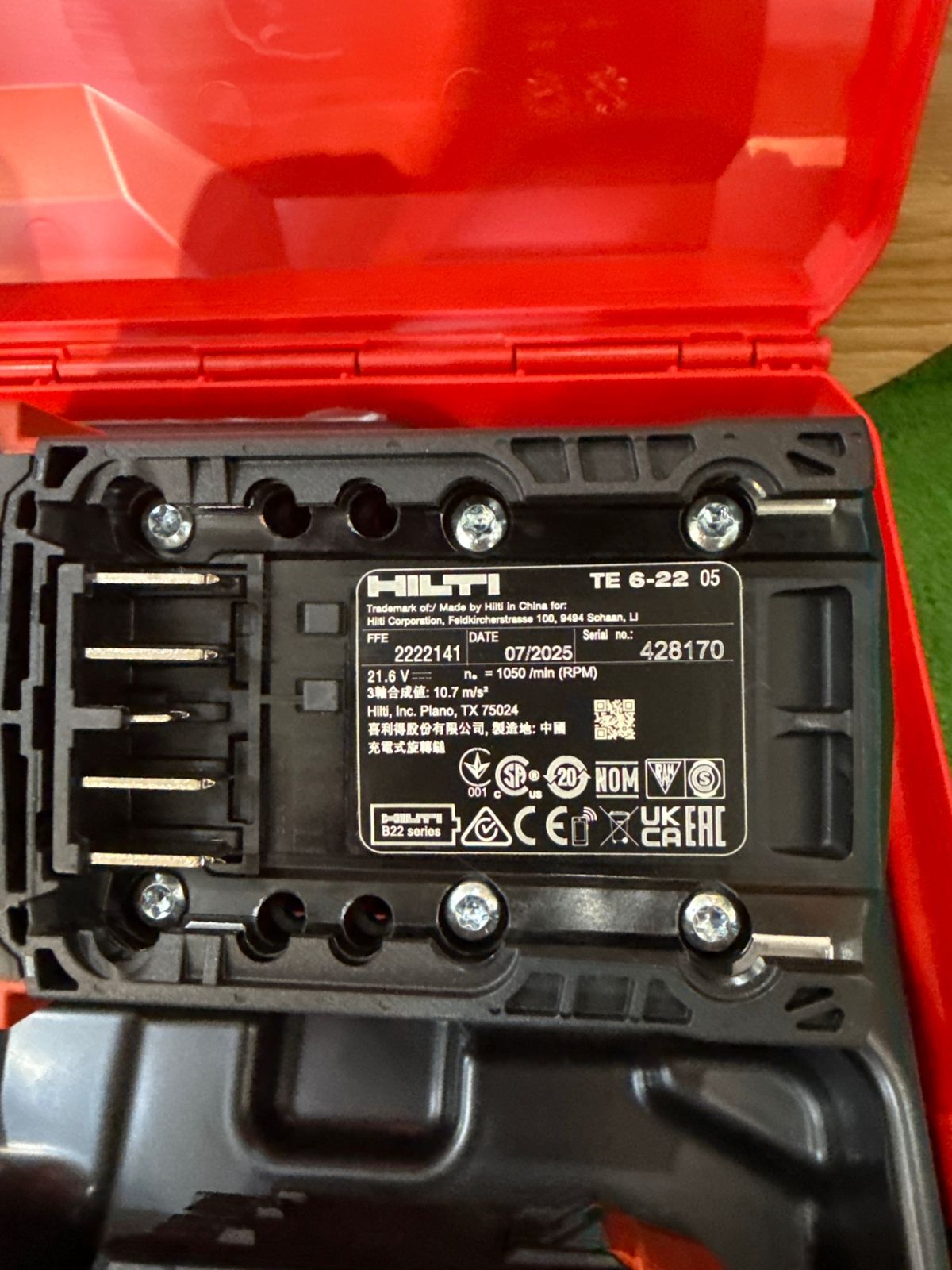 HILTI TE6-22 TE DRS-4 6 充電式ロータリーハンマードリル コ-100 HRDEVELOPMENT_JP