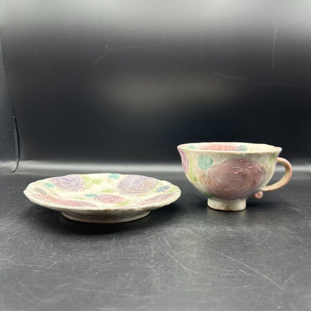 【新品】ゆずりは工房　工房ゆずりは　カップ&ソーサー 楽天市場】工房ゆずりは カップ＆ソーサー 紅彩花間取 陶器