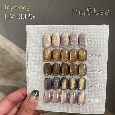 ☆送料無料☆】my&bee マイビー レイヤーマグセットA 8ml 5色セット LM-001G~005G ジェルネイル マグネットジェル ボトルタイプ  メルカリ