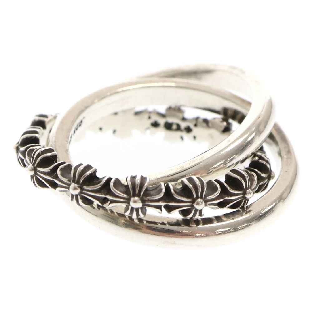 CHROME HEARTS クロムハーツ TINY E CH PLUS BAND TRPL 3連 タイニーE CHプラス バンドリング シルバー