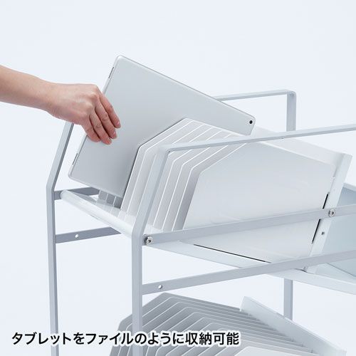 サンワサプライ タブレットワゴン 2段 RAC-TABWG2N