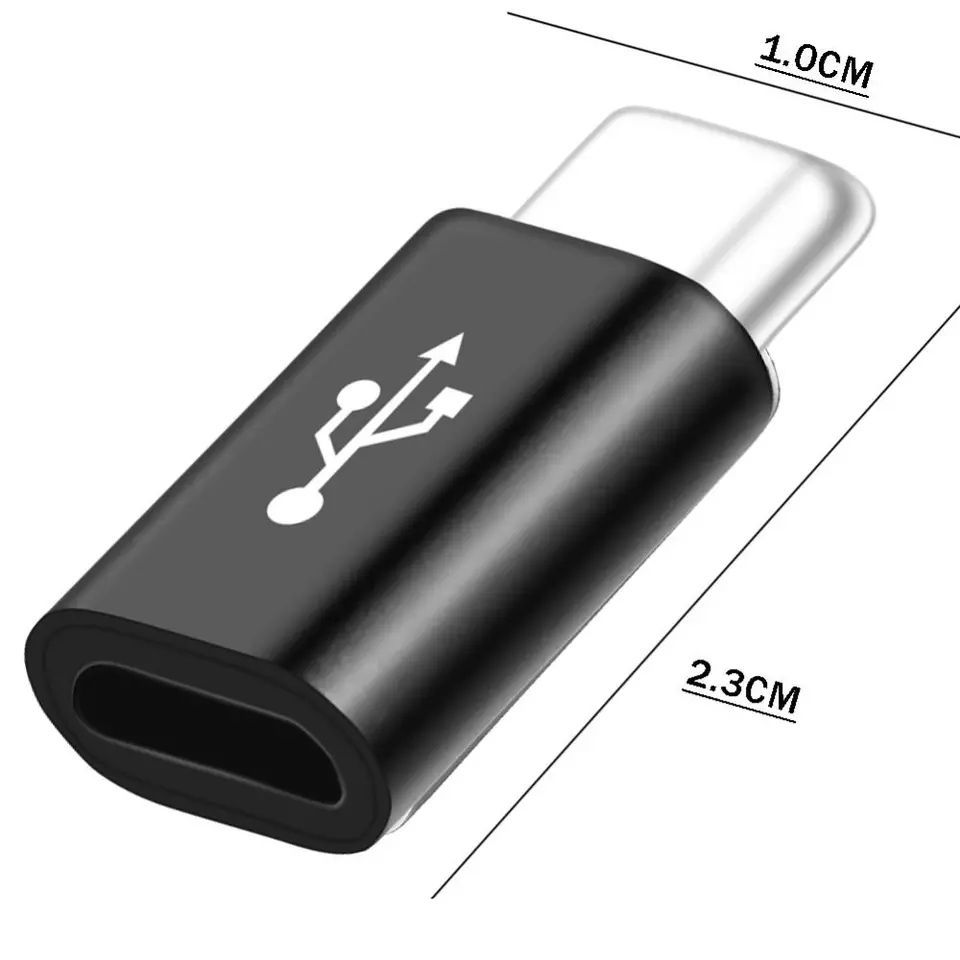 【定番品】USB端子変換アダプター 紛失防止用シリコンホルダー付 USB-C → micro-B【送料無料】スマホ 充電用 データ転送 タイプC → micro-B typeC スマートフォン 携帯電話 スマホアクセサリー タブレット  バッテリー 充電器