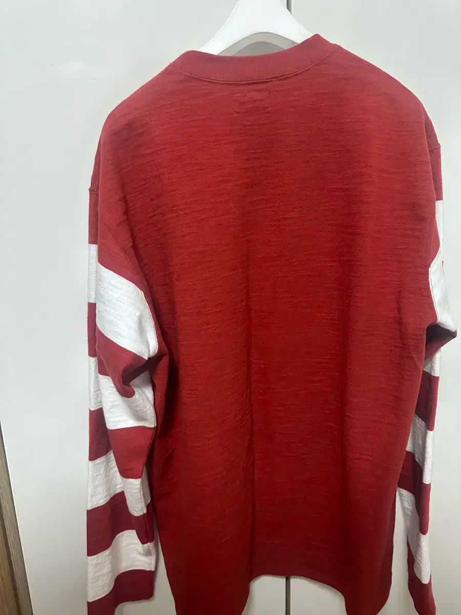 BUCO レッド ストライプ 長袖Tシャツ