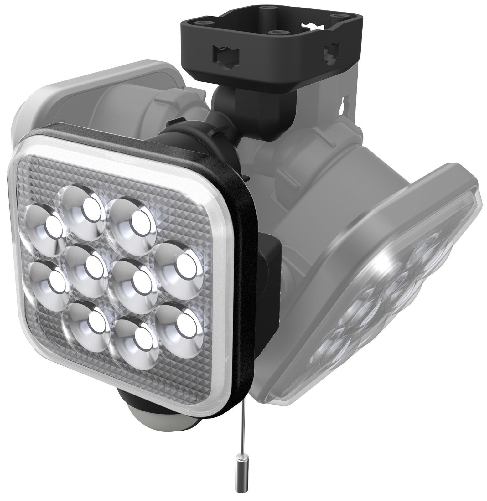 特価商品】ムサシ RITEX フリーアーム式LEDセンサーライト(12W×1灯